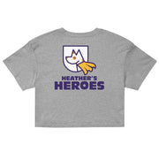 Grey Heather's Hero® crop top shirt for women