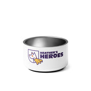 Heather's Heros® 18 oz white dog bowl