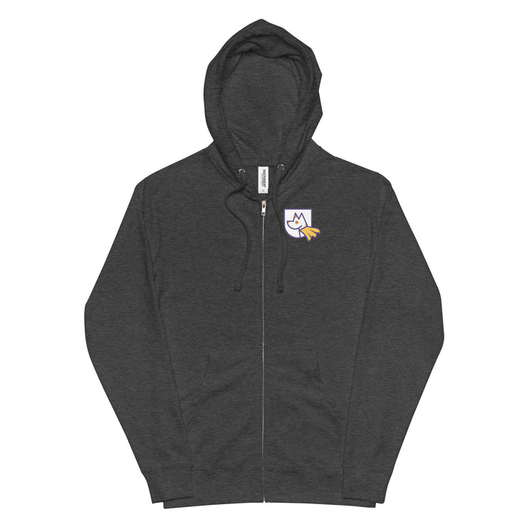HHCT unisex fleece zip up hoodie