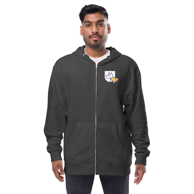 HHCT unisex fleece zip up hoodie